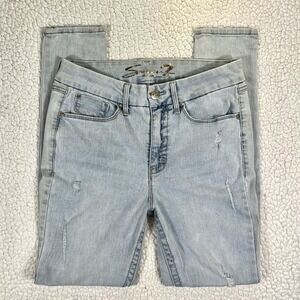 Seven 7 Jeans Women's Size 10 Tummyless High Rise Skinny Modern Minimal Boho Y2K